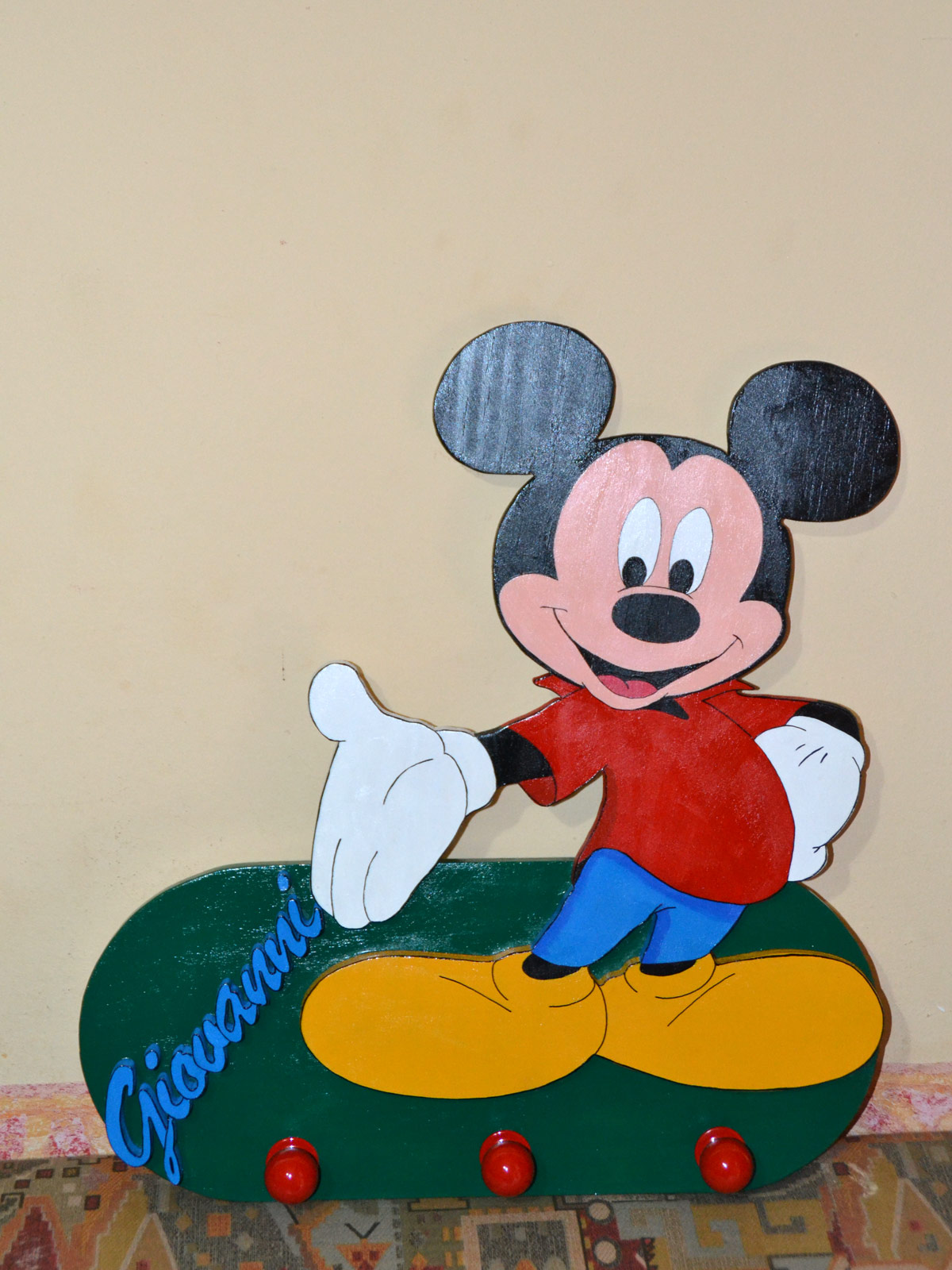 Appendiabiti-bambino-legno-topolino Appendiabiti-bambino-legno-topolino