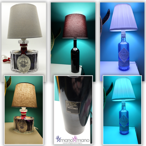 Lampade con bottiglie